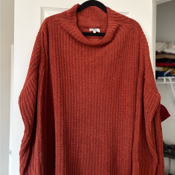 True Craft Sweaters - True Craft Warm Brick Cowl Neck Sweater- Size: Large